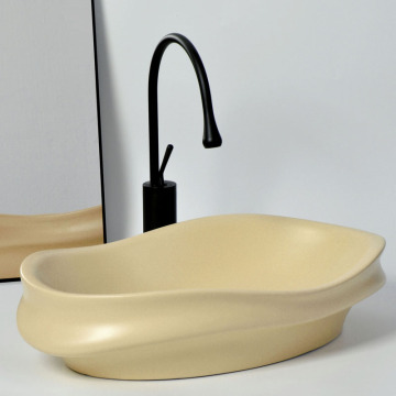Basino in ceramica Khaki moderna per personalizzazione del bagno