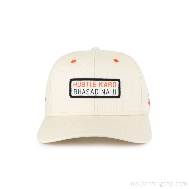 Topi besbol kapas tenunan label tenunan