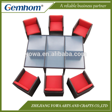 Leisure 13pcs rattan garden furniture cube set
