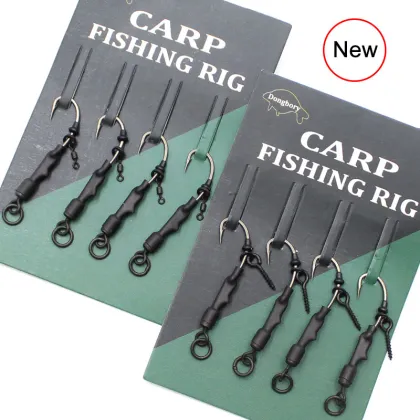 Ronnie Rig Carp Fishing Tackle - Barbed Hooks & Bait Accessories