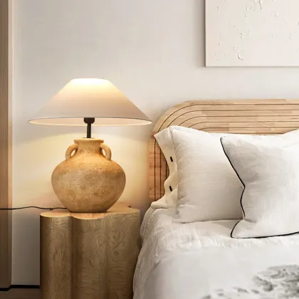 Chinese Retro Vintage Mushroom Table Lamp