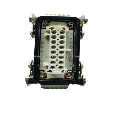 Rectangular 16 Cores Heavy-duty Connectors & Aviation Plugs for Packaging & Printing Machinery Electrical Connection