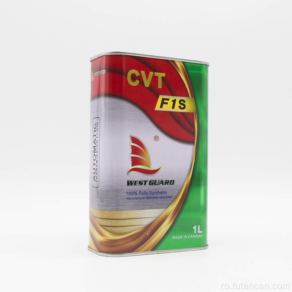 Cutie de tablă dreptunghiulară cu capac din plastic