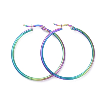 39mm 304 Edelstahl Multi-Color-Hoop-Ohrringe: Eine stilvolle Ergänzung Ihrer Accessoire-Kollektion