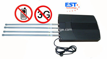 Cdma / Gsm 3g High Power Jammer Blocker Est-808ld For Conference Room