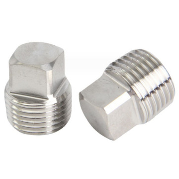 1/2, 1/8, 3/4 Inch 304 Stainless Steel Pipe Fitting - Solid Square Head Screw Plugs in NPT & BSP Thread Types