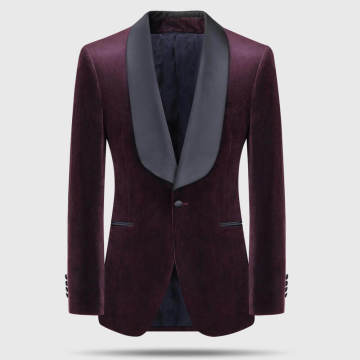 Accepted Corduroy Fabric French Wedding Tuxedo for Men