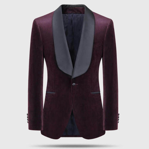 Accepted Corduroy Fabric French Wedding Tuxedo for Men