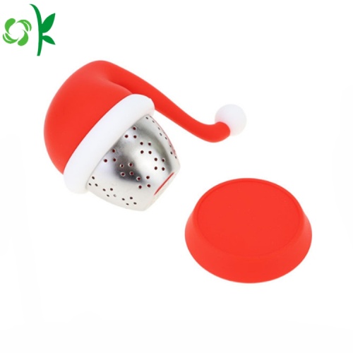 Food Grade Christmas Silicone Tea Infuser voor op reis