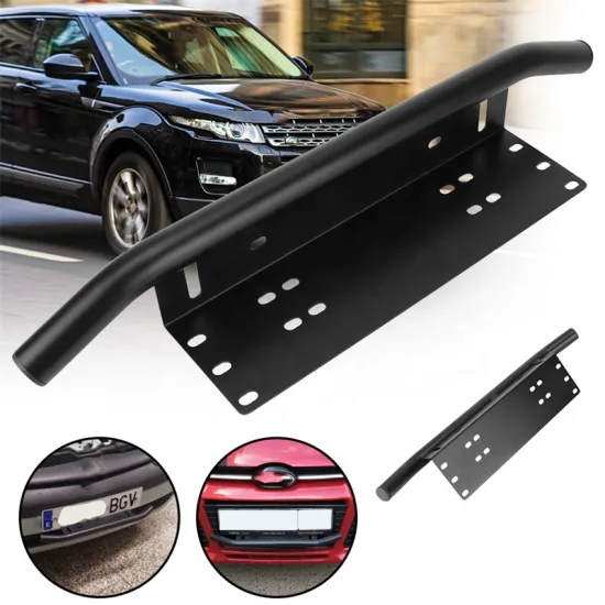 Off-Road Front Frame License Plate Holder with Light Bar Mounting Bracket