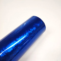 Adesivo azul de fibra de fibra de carbono cromado azul
