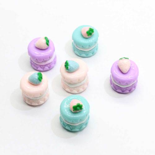 New Charm Mini Strawberry Macaron Resin Beads For Handmade Craft Decor Bead Or Girls Bedroom Ornaments Charms