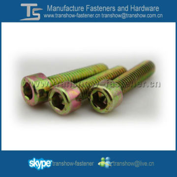 yellow zinc hex socket cap screws