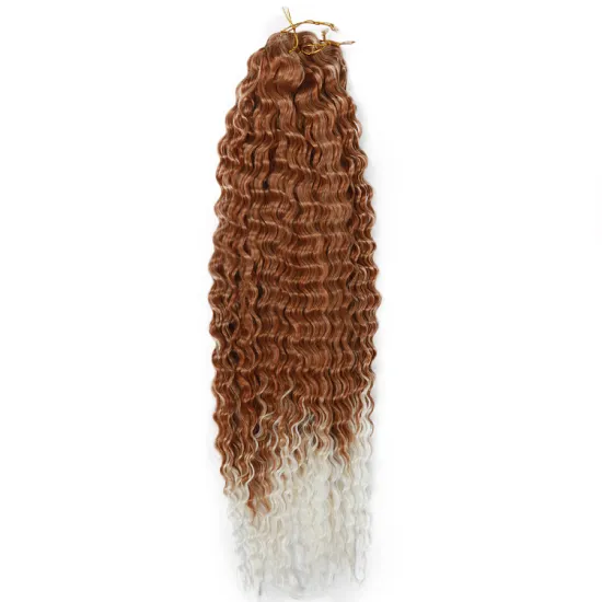 Natual Black Crochet Hair Customs Size Synthetic Long Curly Crochet Hair Water Wave Crochet Wavy Braiding Hair For RU