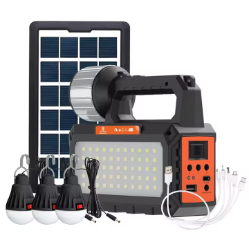 Mobile Portable Solar LED Light Kit - Home Use Solar Power Lighting System Kit for Camping Lantern and Mini Solar Generator
