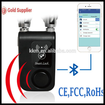 High-end Electronic portable bluetooth bike lock with alarmer