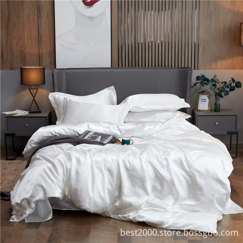 Mulberry Silk Print Duvet Cover Set - 100% Silk Bed Sheet Set from China Factory