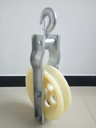 Nylon Wheel Galvanized Steel Frame MC Nylon Pulley For Wire Lifting