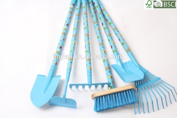 2016best selling garden tool set wooden long handle and A3 stell head for kids and lay