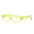 Moda de moda al por mayor redonda de gafas ópticas de acetato transparente para hombres marcos de gafas para mujeres