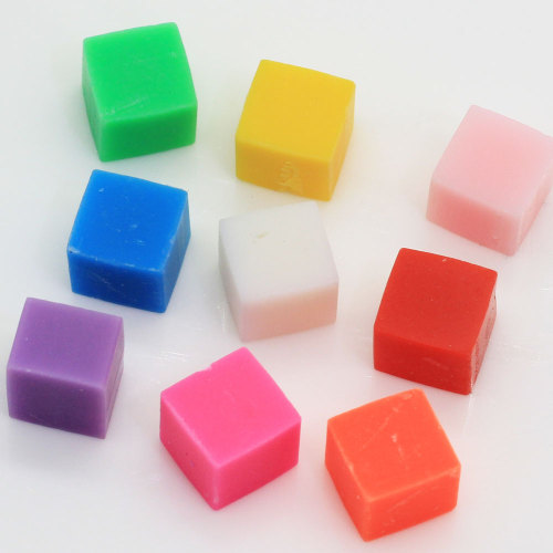 8*8MM No Hole Colorful Small Cube Polymer Clay Mud Clay Slime Filling For Children Toys Diy Phone Shell Decoration