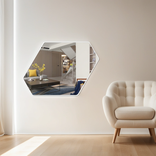Aluminum frame decorative wall hanging mirror