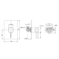 Válvula de misturador de chuveiro oculto de banho ○