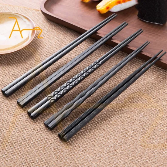 Custom Wholesale Eco-Friendly Plastic Alloy Fiberglass Chopsticks for Household Tableware