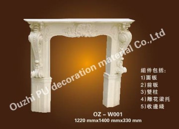 High quality pu decorative fireplace for home decor