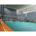 Volleyball court flooring in the interiors