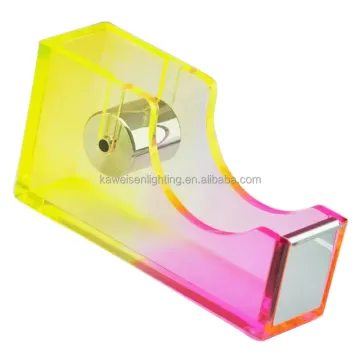 Personalized Acrylic Gradient Tape Seat Holder with Desktop Tape Dispenser and Cutter