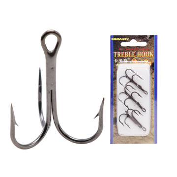 Karbon berkualiti tinggi 3x cangkuk treble kuat untuk air masin - cangkuk memancing pukal