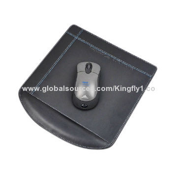Promotional PU leather mouse pad with wrist rest manufacturerNew