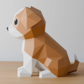 手作りペーパークラフト犬モデル楽しいペーパークラフトギフト