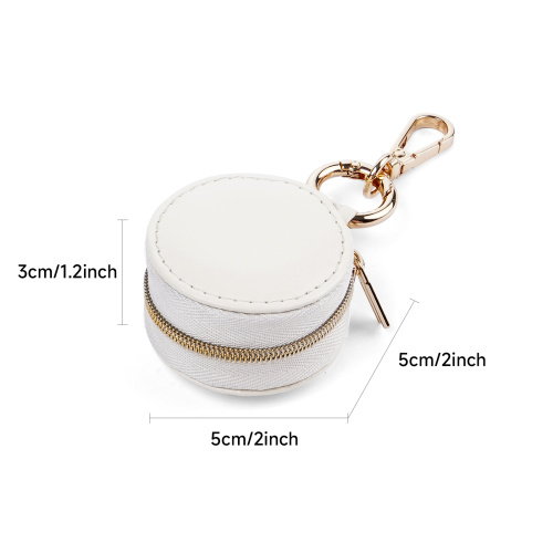 Portable mini Travel Round Velvet jewelry bag