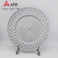 ATO Wholesale cheap Silver glass under charger plate