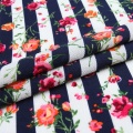 Custom Floral Printed Bubble Crepe Chiffon Fabric