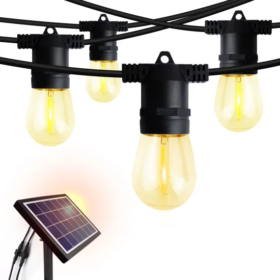 30m Long IP65 Waterproof Shatterproof LED String Lights with Solar Charge - 4 Modes, 100ft