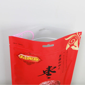 Food industry clear printed stand-up zipper bag