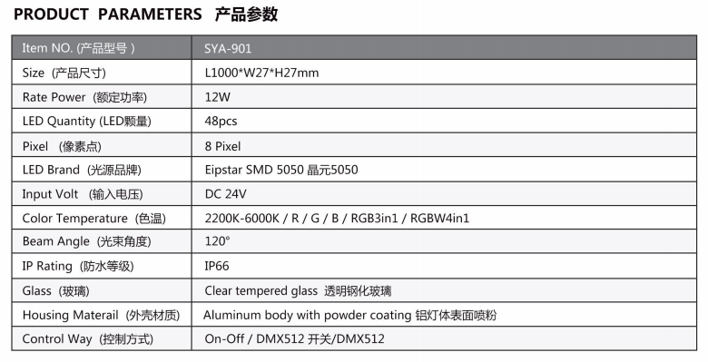 LED linear lamp with low energy consumption