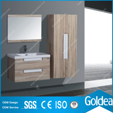 800mm High Quality White Lacquer Handle Modern Bathroom Cabinets
