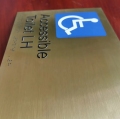 Número de puerta de braille de metal al por mayor y placa de nombre