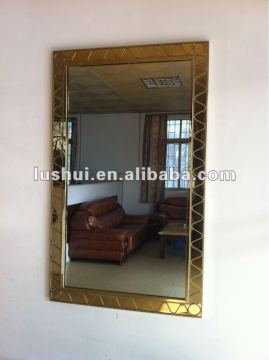 luxury wall mounted professional golden finished bath mirror