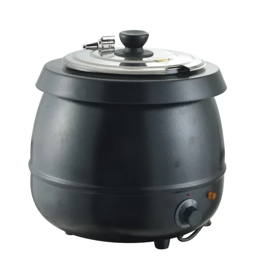 Commercial Electric Soup Kettle Countertop Food Kettle Warmer with Stainless Steel Pot and Hinged Lid