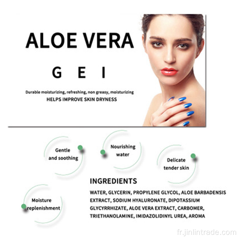 Gel d&#39;aloe vera pur 100% naturel pour le visage