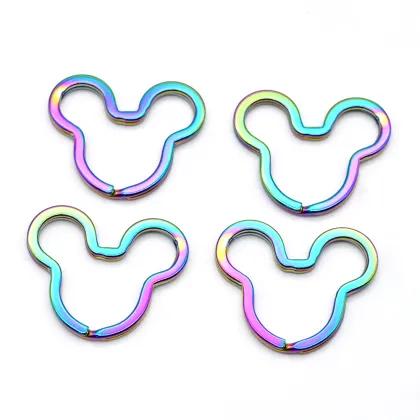Creative Mickey Mouse Shaped Colorful Key Rings