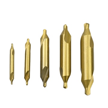 HSS M35 Cobalt Titanium-Plated Hardened Center Drill Type A for Stainless Steel