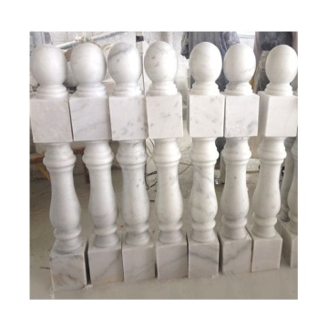 Custom White Marble Baluster and Handrail Designs for Indoor and Outdoor Fences