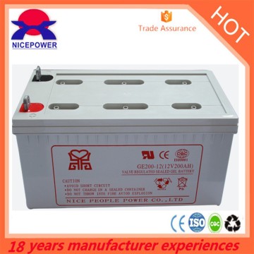 deep cycle 10 years DEEP CYCLE 12v 200ah gel solar deep cycle battery