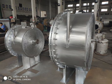 Spiral plate heat exchanger for food